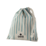 Pochon en coton bio Rayures Petit modèle Fabriqué en France 12x15 cm Avril