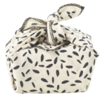 Furoshiki Pétales 32 x 32 cm Coton bio Fabriqué en France Avril