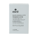 Savon à froid visage & corps charbon & sauge 100 g Avril