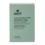 Savon à froid visage & corps géranium & sauge 100 g Avril