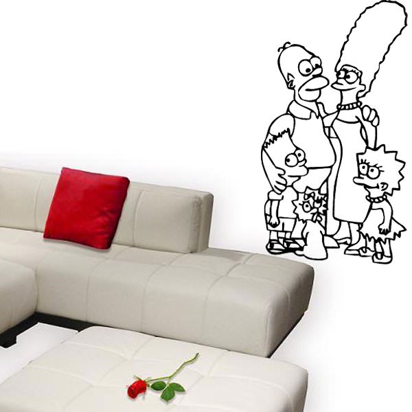 Stickers famille Simpson