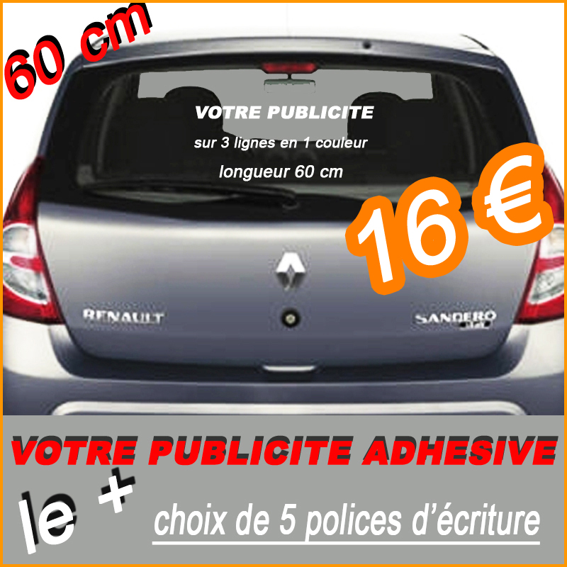 PUBLICITÉ ADHÉSIVE POUR VÉHICULE PROFESSIONNEL