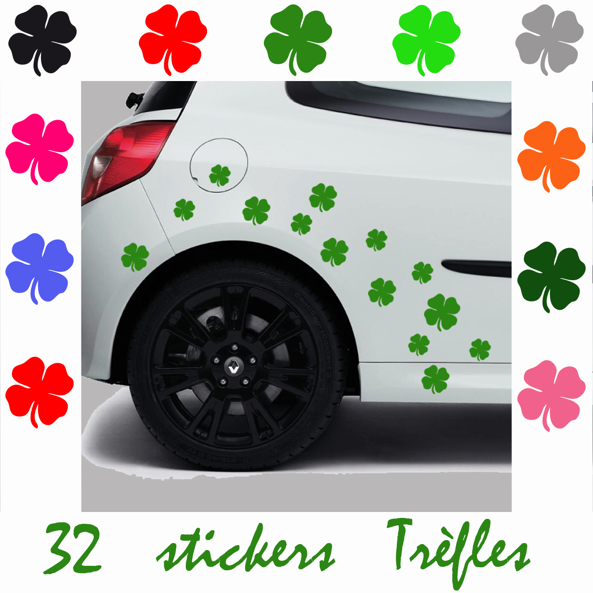 Stickers tuning Trèfles à 4 feuilles