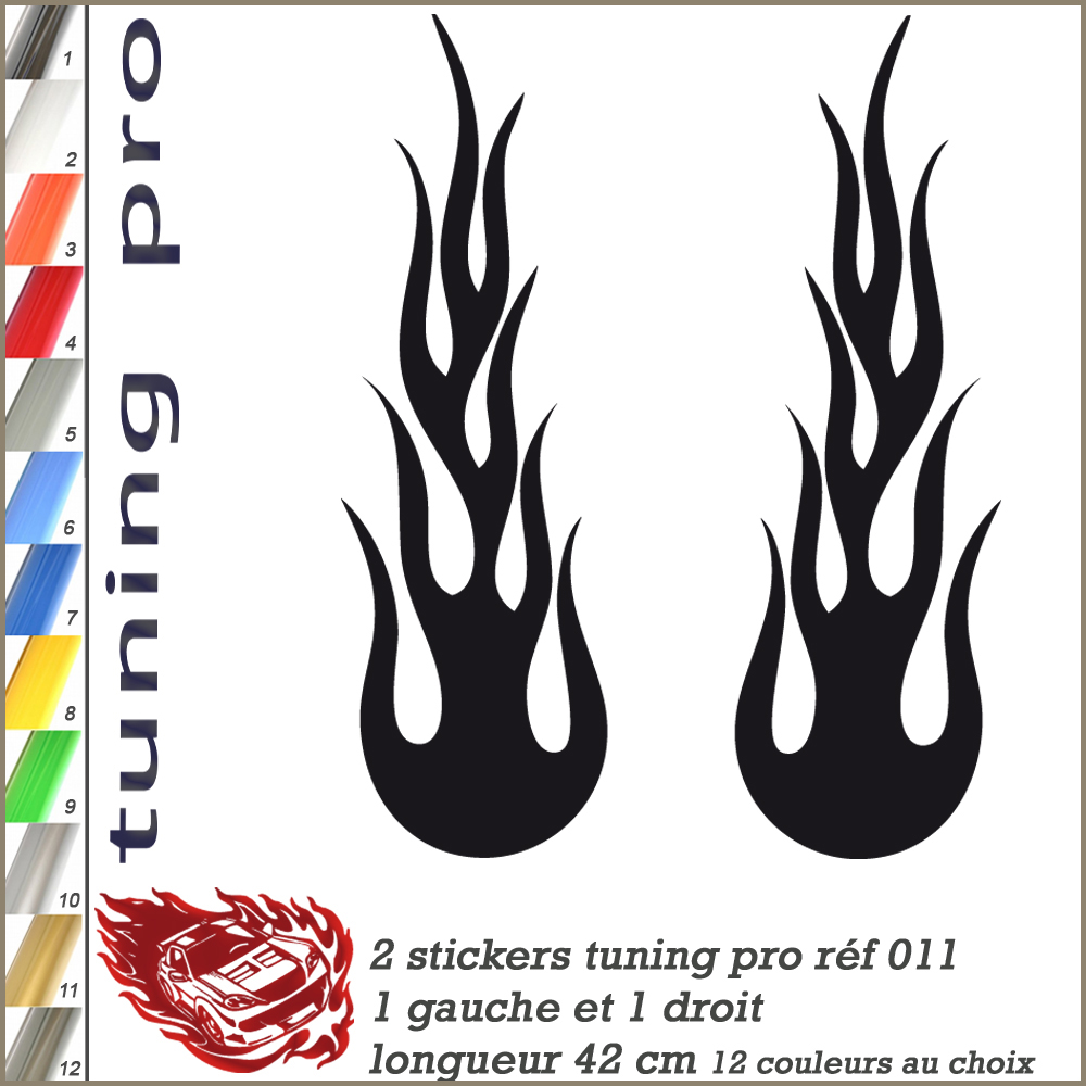 STICKERS TUNING FLAMING réf 011