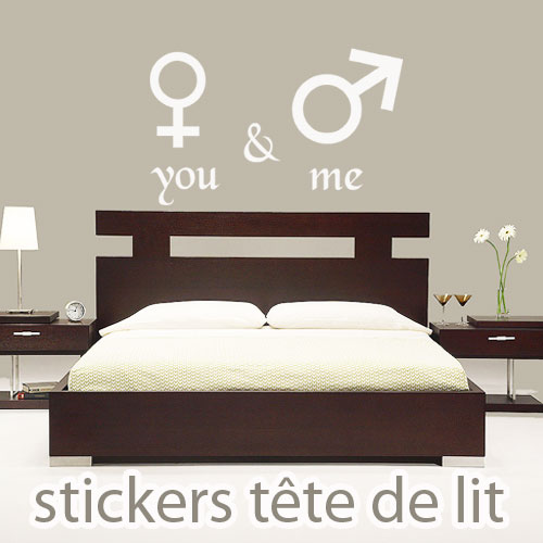 Stickers tête de lit You & Me