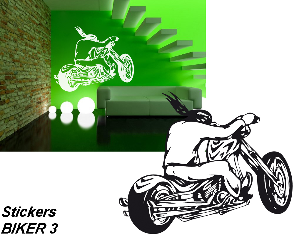 Sticker autocollant moto biker 3