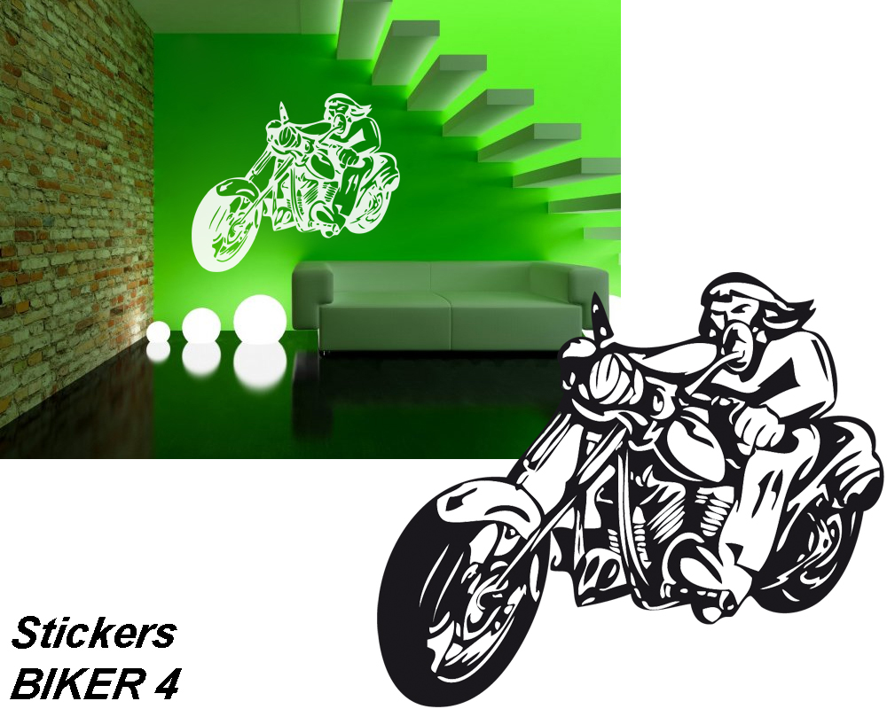 Sticker autocollant Biker 4