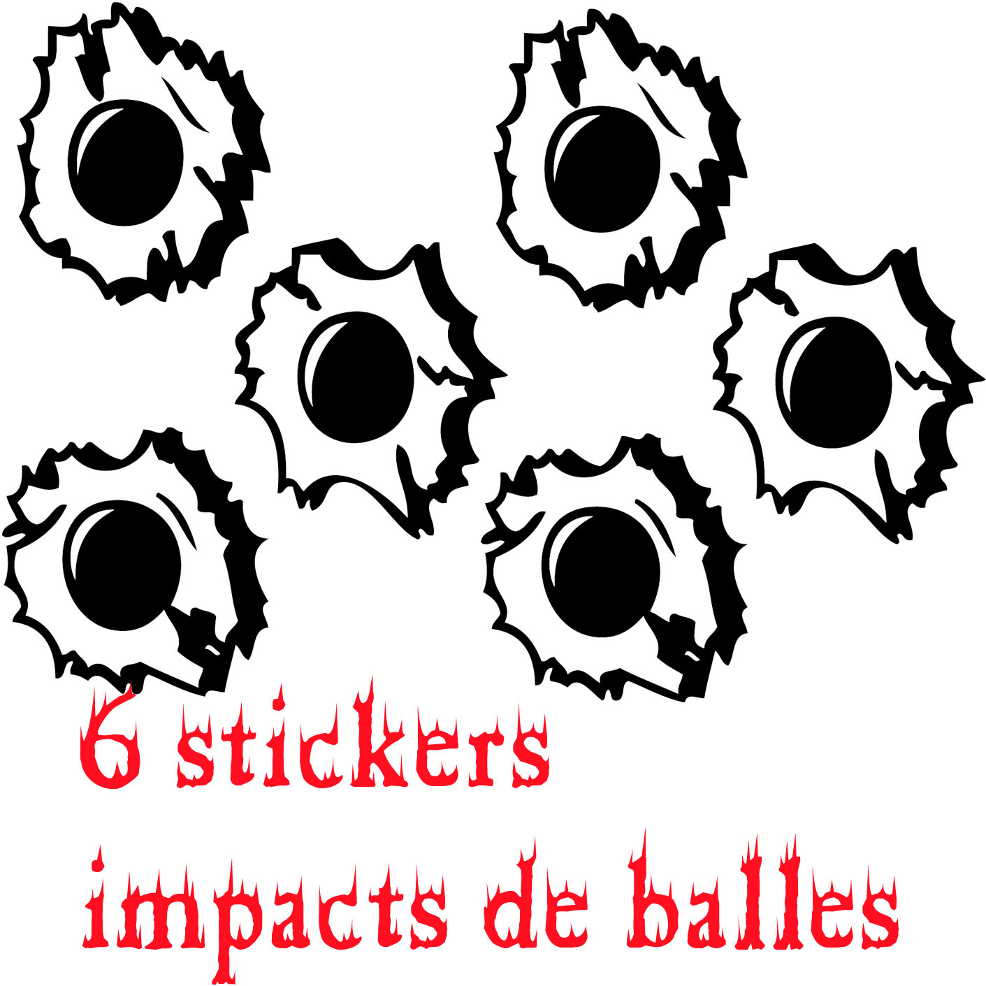 Stickers impacts de balles tuning