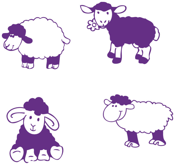 Stickers enfant 4-moutons