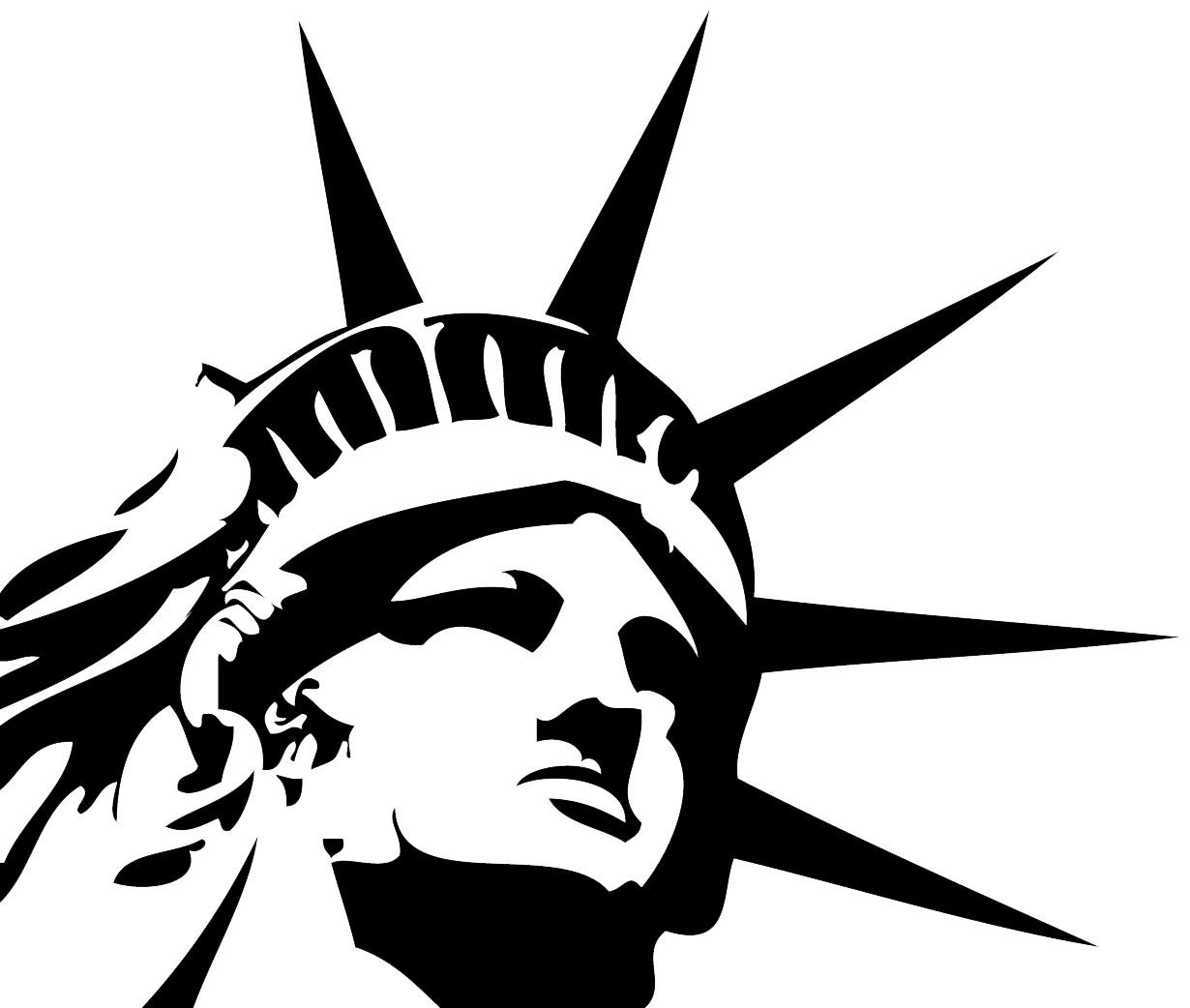 Stickers tête de la statue de la Liberté