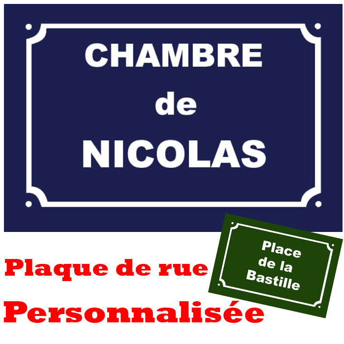 Stickers texte plaque de rue Paris