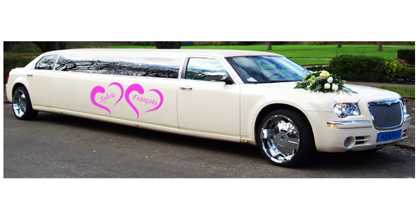 Stickers mariage Prénoms dans des Coeurs limousine