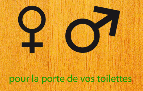 Stickers pour les toilettes WC Symboles H.F.