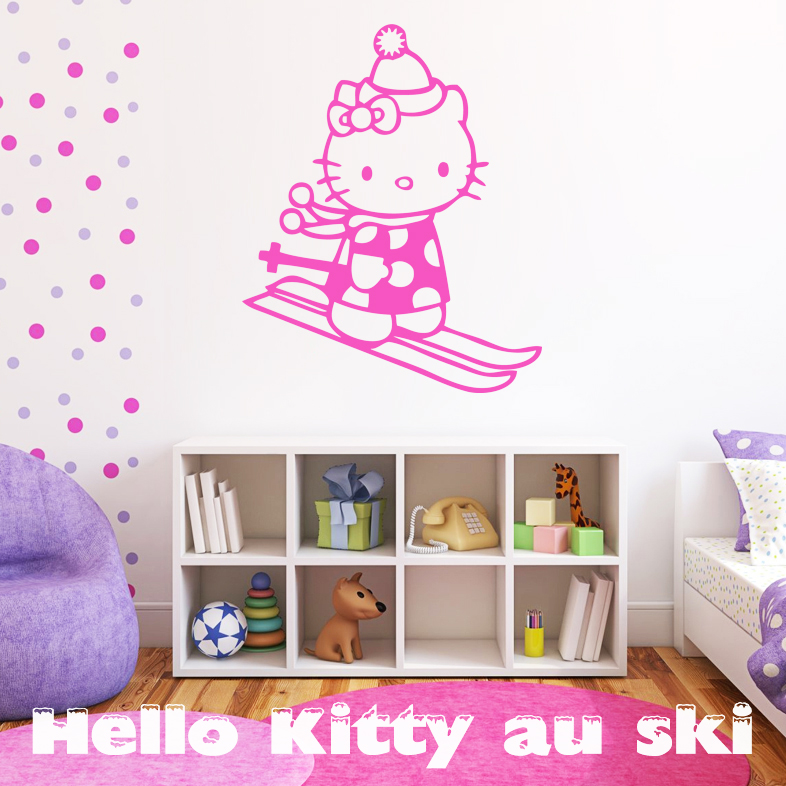 Stickers Hello Kitty aux sports  d\'hiver