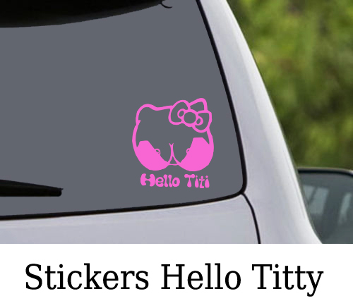 Stickers tuning Hello Kitty Hello Titty