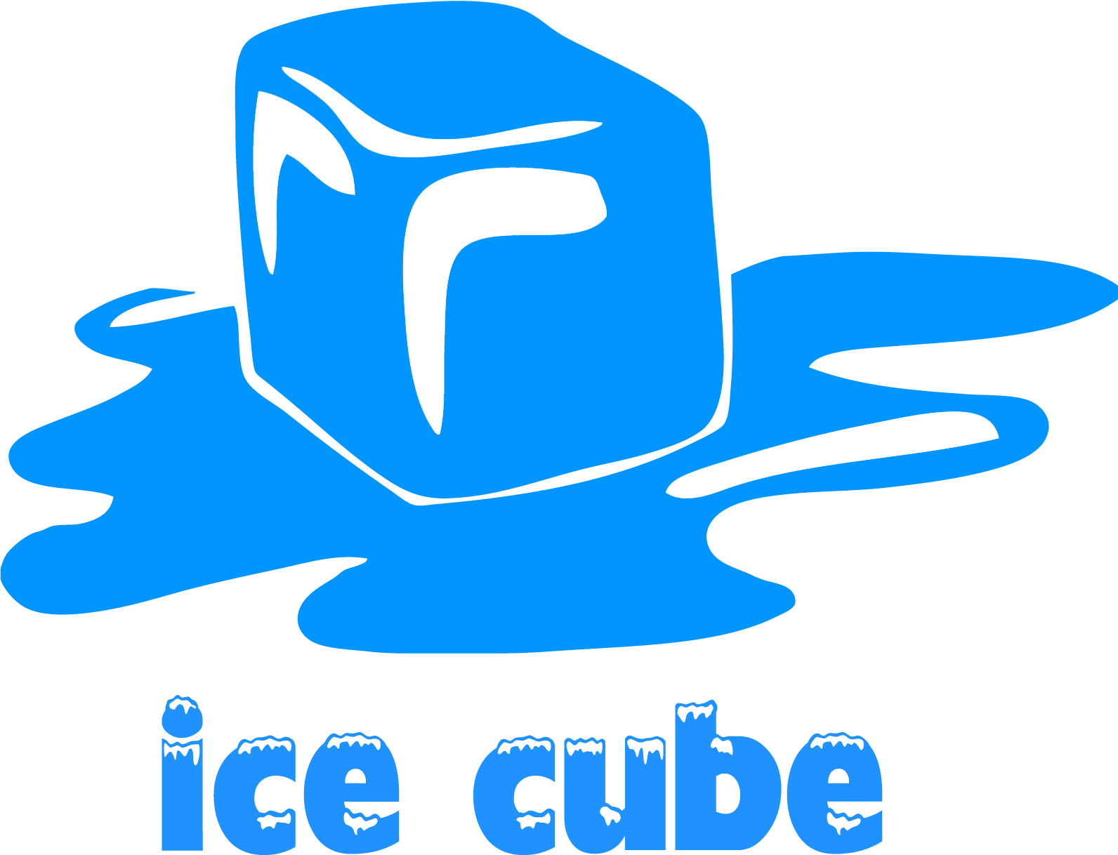 Stickers déco cuisine frigo ou commerce Ice cube glaçon