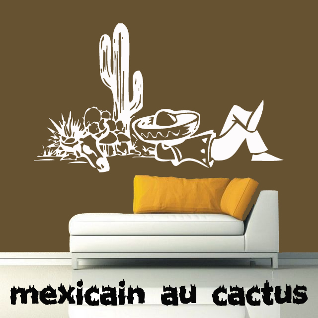 Stickers mexicain au cactus 01