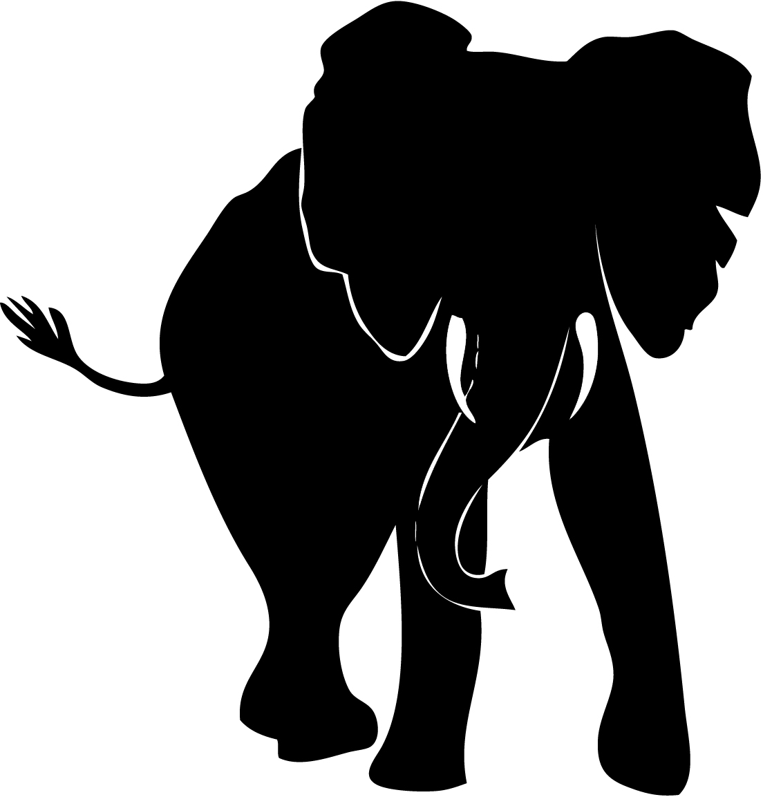 Stickers silhouette elephant 3