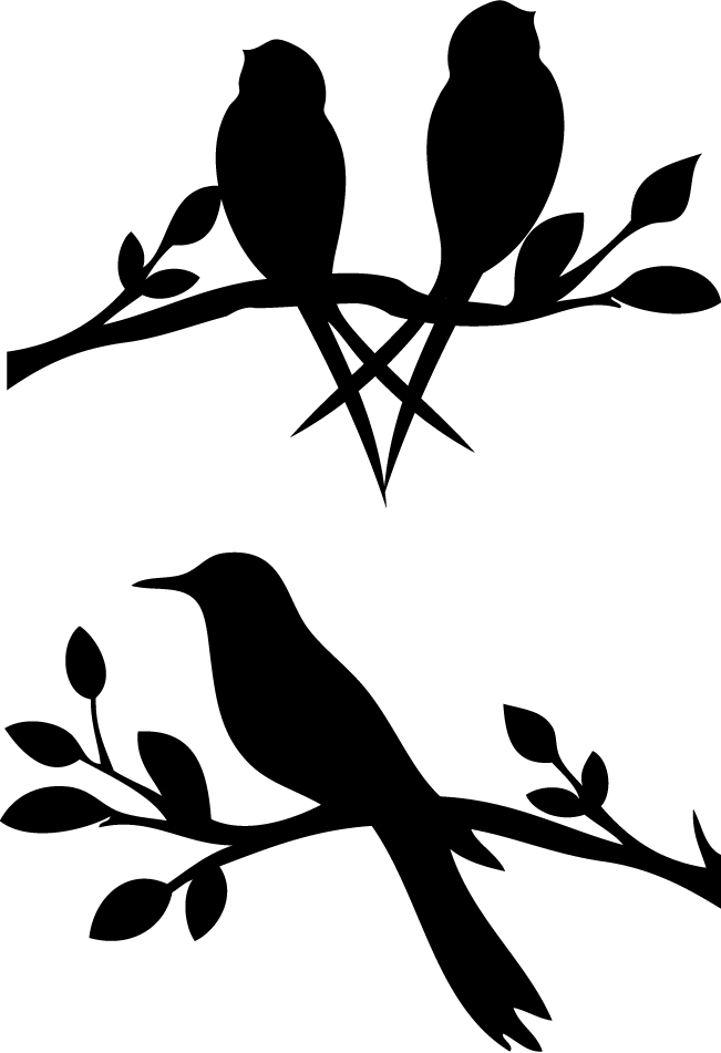 Stickers oiseaux sur branche