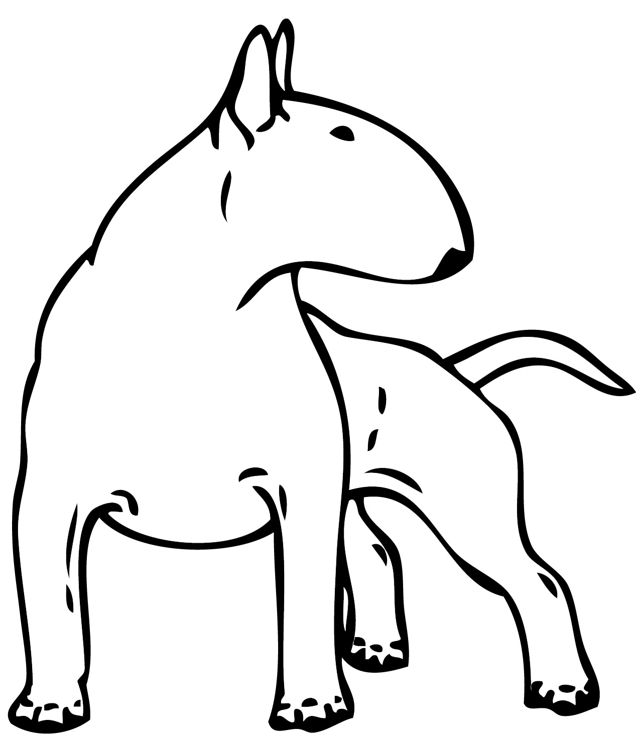 Stickers autocollant chien Bull terrier