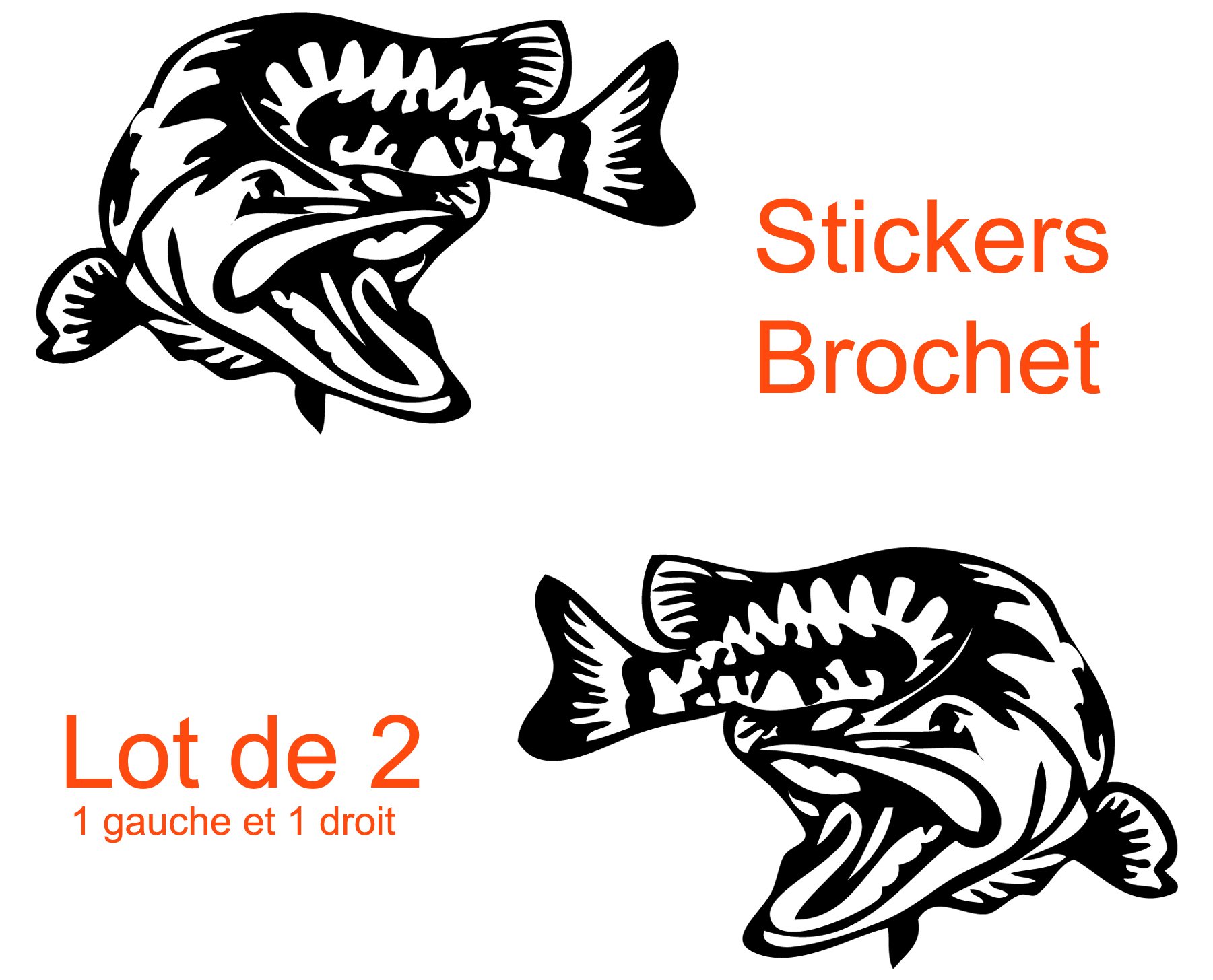Stickers Pêche – Autocollants Silhouettes Poissons & Pêcheurs