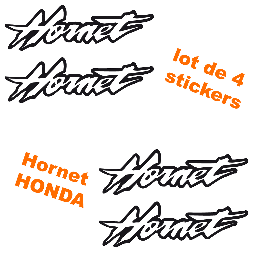 4 Stickers autocollant tuning Honda Hornet