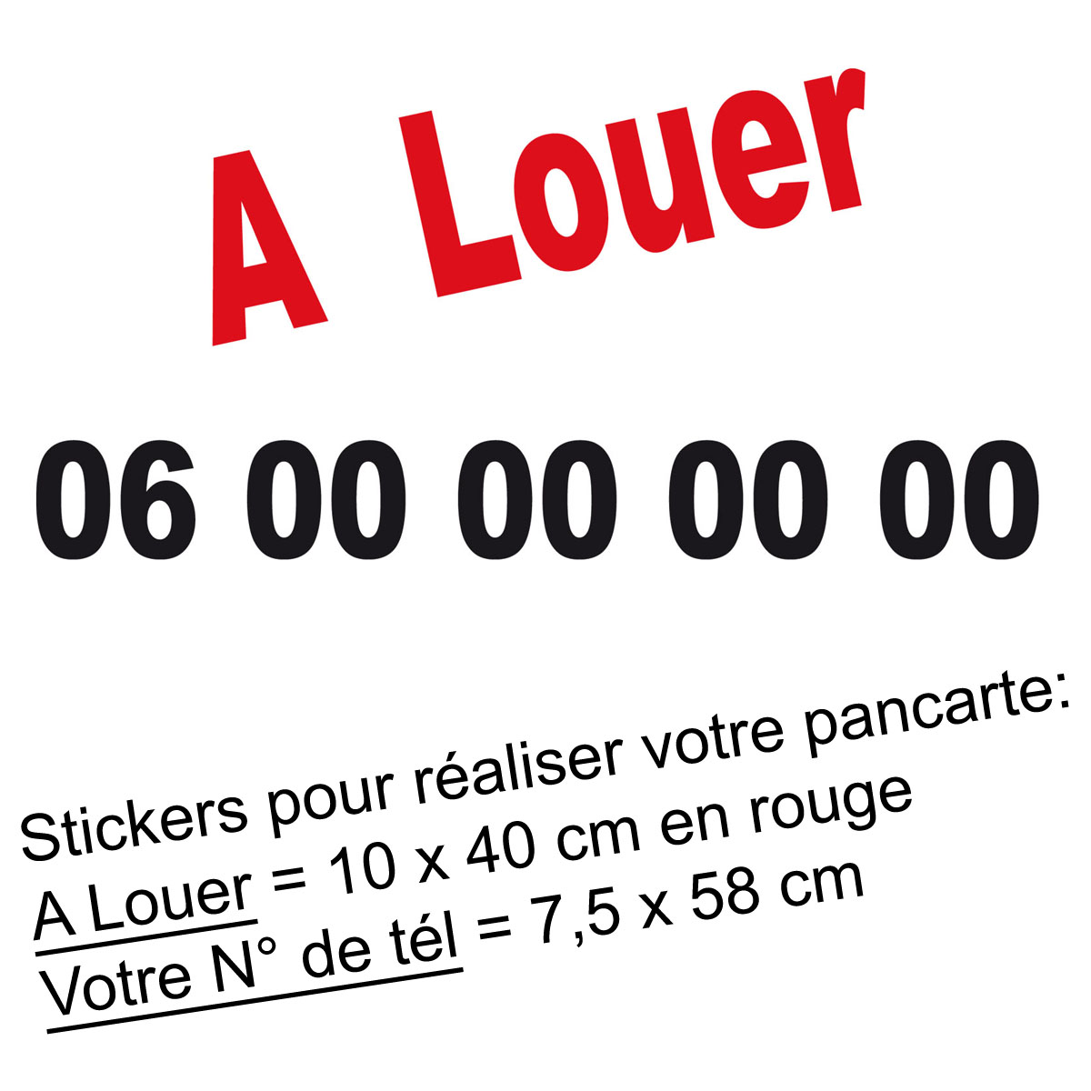 Stickers autocollant A VENDRE - Textes / Phrases - Destock-Stickers