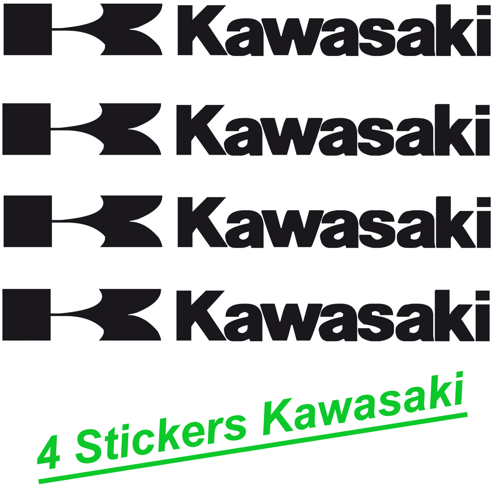 4 STICKERS KAWASAKI