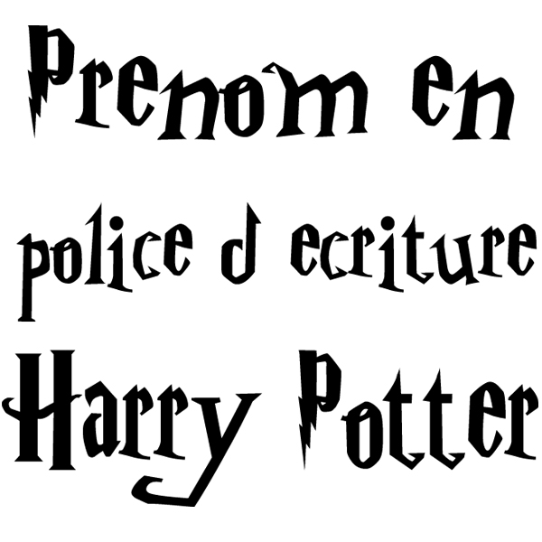 Stickers prénom ou mot écriture Harry Potter