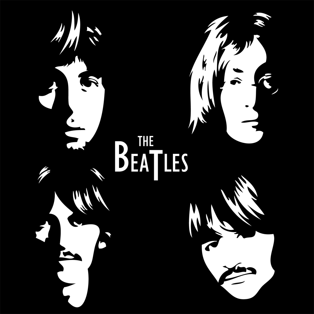 Stickers carré 4 Beatles