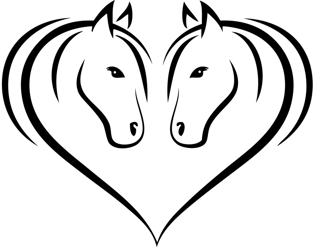 2 tetes de cheval Coeur