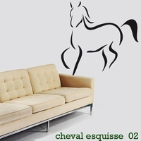 Stickers cheval esquisse réf 02
