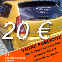 PUBLICITE ADHESIVE LETTRAGE POUR VEHICULE PROFESSIONNEL