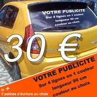 PUBLICITE ADHESIVE LETTRAGE POUR VEHICULE PROFESSIONNEL