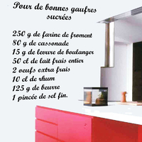Stickers Gaufres la recette.
