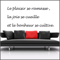 Stickers citation Le plaisir ....réf 022