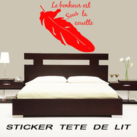 Stickers tête de lit PLUME
