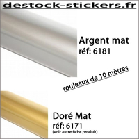 ADHESIF VINYLE ARGENT MAT 10 MÈTRES pour plotter de découpe