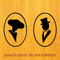 Stickers pour la porte des toilettes Homme Femme