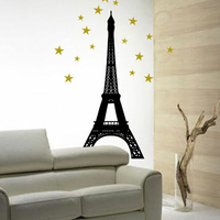 Stickers Tour Eiffel étoiles ou papillons
