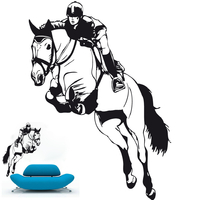 sticker cavalier et cheval