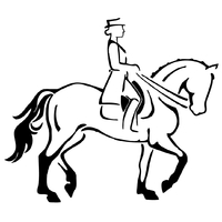 Stickers cheval dressage réf 02