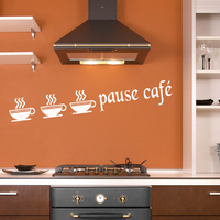 Stickers autocollant déco cuisine tasse pause café