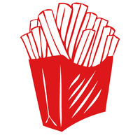Stickers cornet de  frites