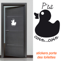 Stickers canard pour la porte des wc