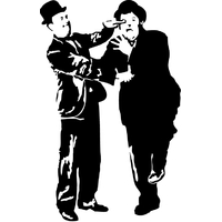 STICKERS Laurel et Hardy