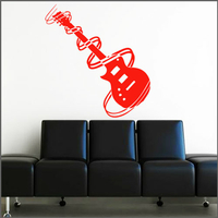 Sticker guitare tourbillons
