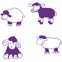 Stickers enfants les 4 moutons