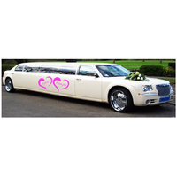 Stickers déco MARIAGE personnalisé Vos prénoms dans 2 coeurs pour voiture et limousine