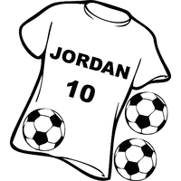 stickers maillot foot ou de rugby personnalisé